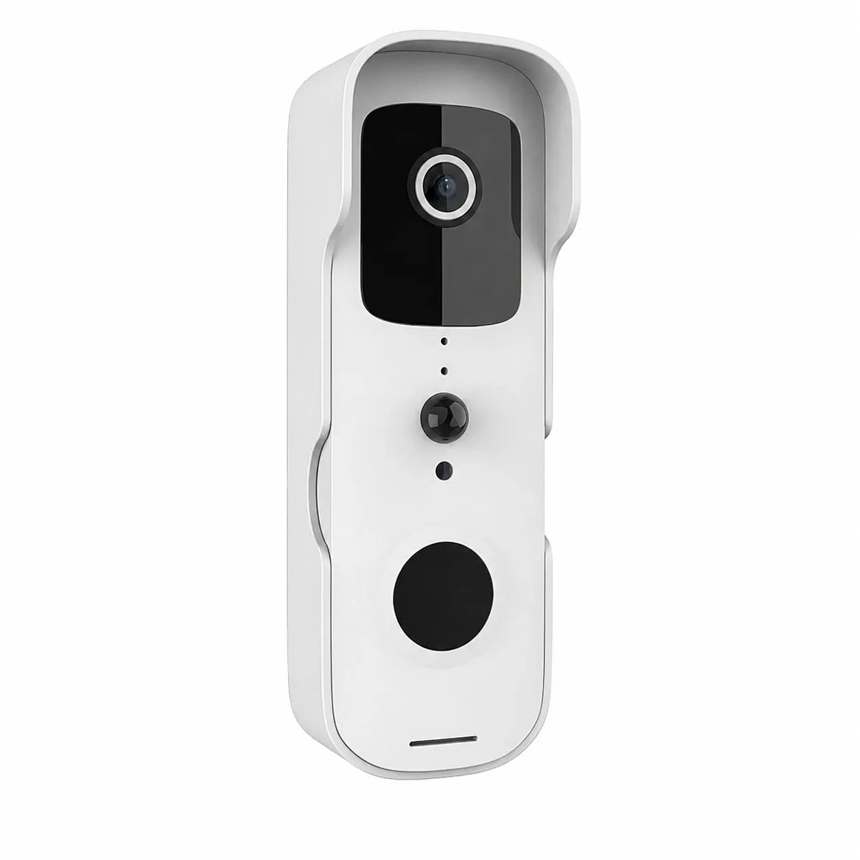 Auravis smart wireless doorbell in white finish, front view